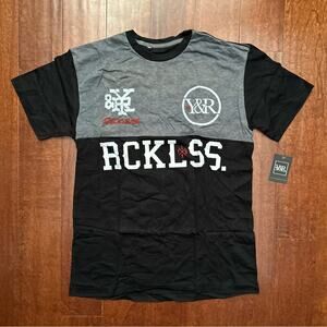 Young & Reckless Black and Gray Men's T-Shirt, Size XL, NWT
